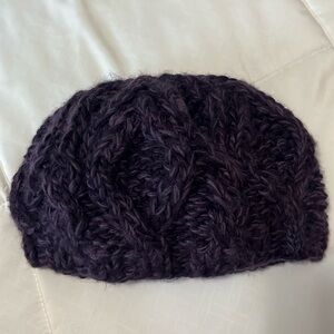 Cableknit Purple Winter Hat
